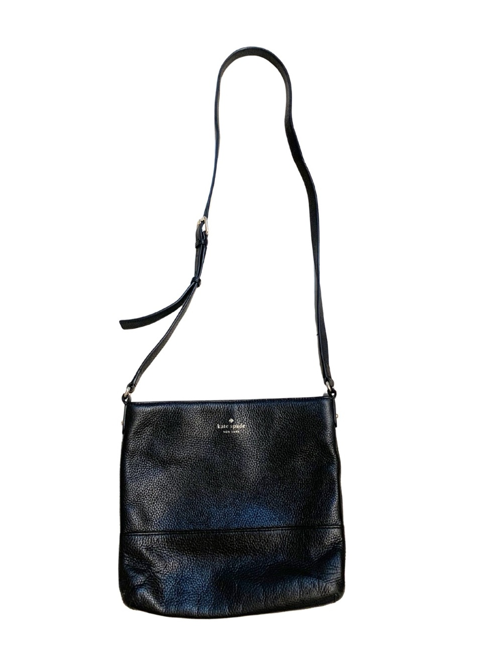 Kate Spade Black Leather Crossbody Bag Minimalist Capsule Quiet Luxury Preppy